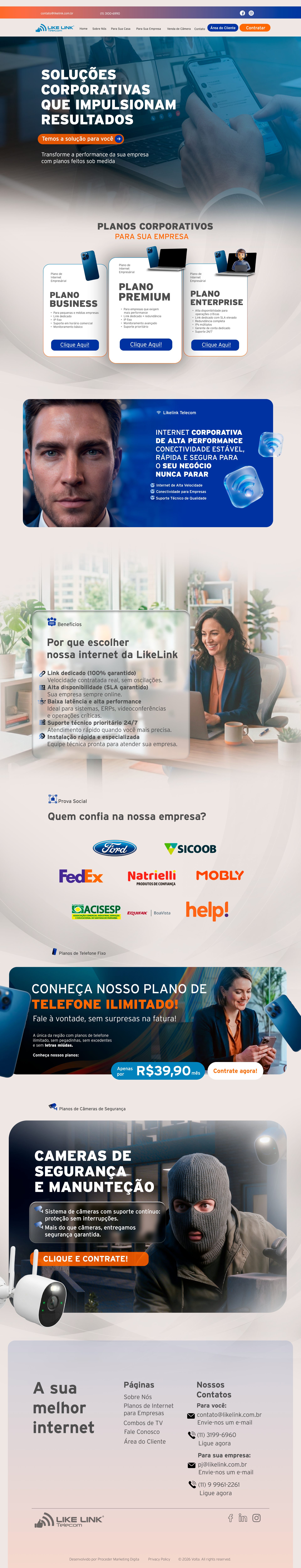Site & UX/UI — landing page empresarial